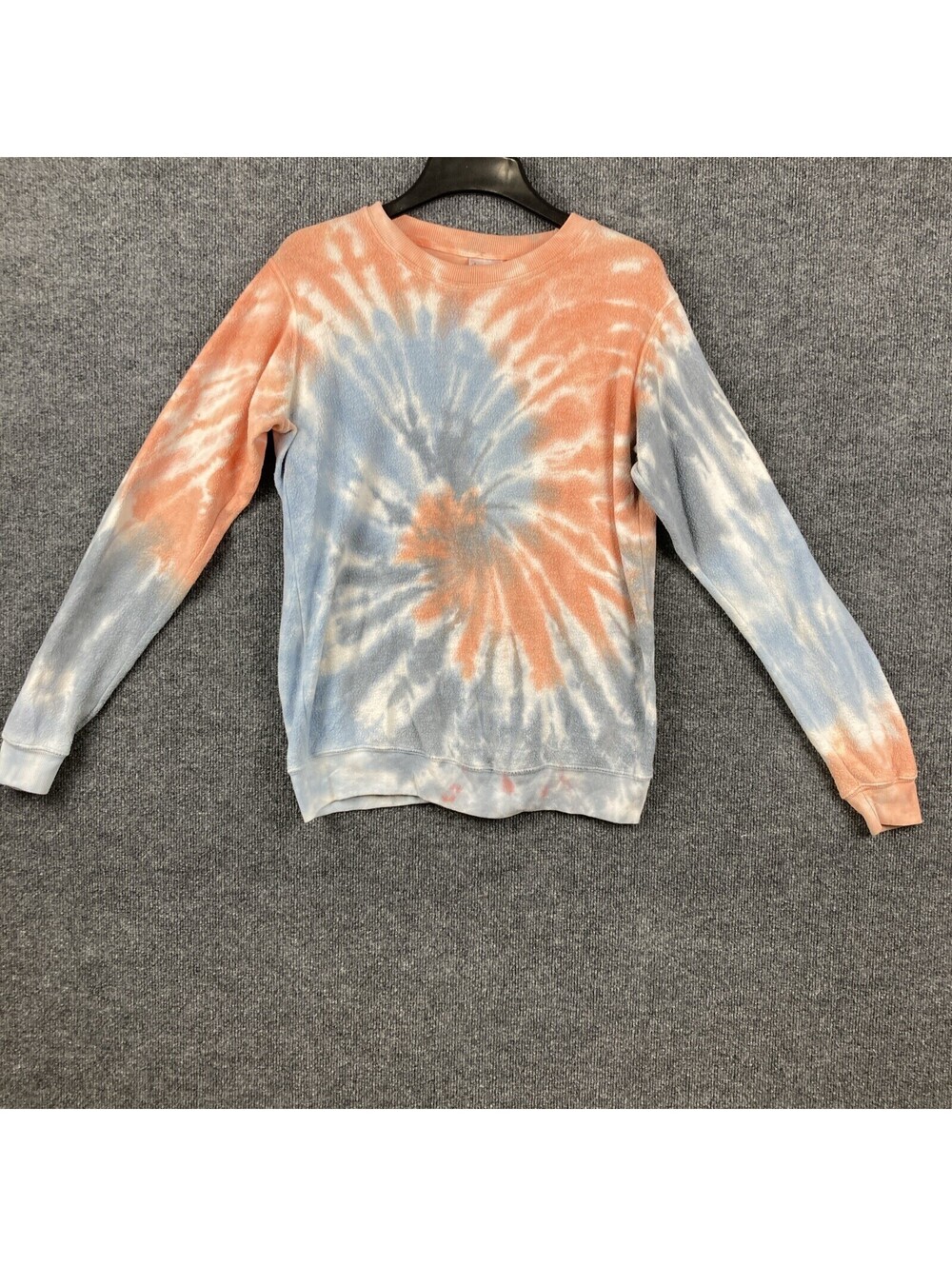 Dreamsicle Womens Size Small Tie Dye Red Blue White Boho Pullover Sweatshirt EUC